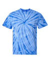 P2P Royal Blue Tie Dye Short Sleeve T-shirt with P2P Logo in Black
